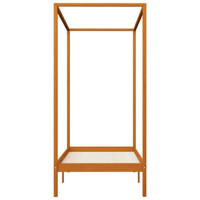 vidaXL baldahhiinvoodi raam 2 sahtliga, männipuit, 90 x 200 cm
