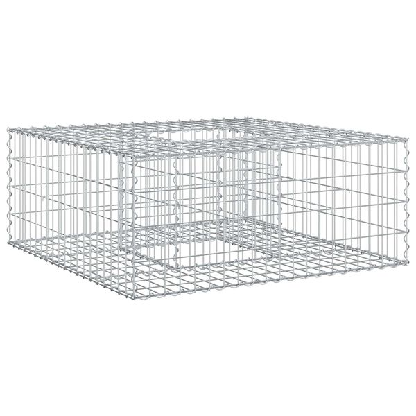 vidaXL Gabioni t&otilde;stetud voodi H&otilde;bedane 100 x 100 x 40 cm Tsinkteras