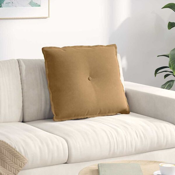 vidaXL Seljatugi padi Pruun 60 x 50 cm Korter kangas