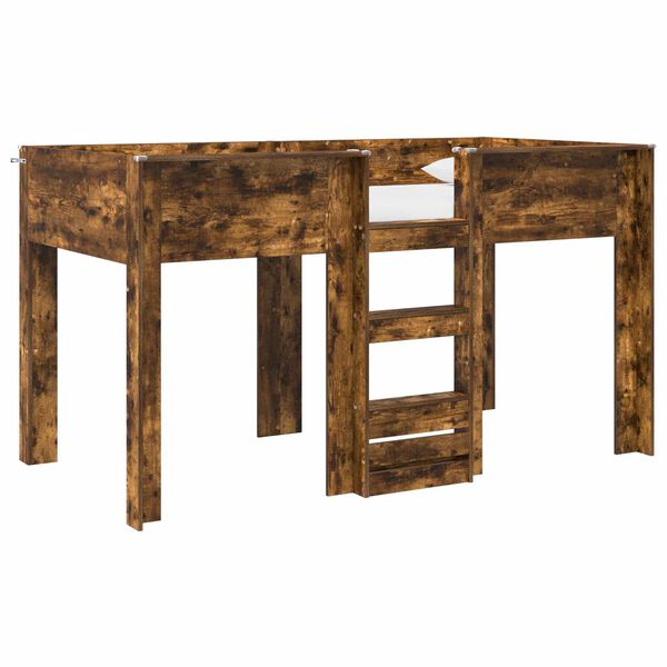 vidaXL Kiipevoodi Lastele Suitsetatud tamm 100 x 200 cm Tehispuit