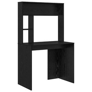 vidaXL Laud riiuliga Must tamm 91 x 50 x 149 cm Tehispuit