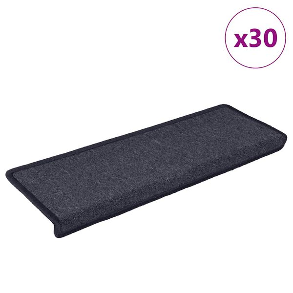 vidaXL trepimatid 30 tk 65 x 21 x 4 cm tumehall ja sinine ristk&uuml;likukujulise servaga
