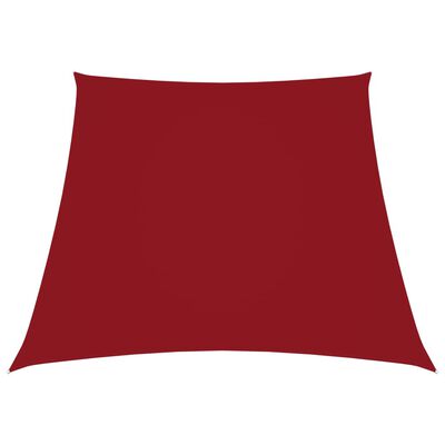 vidaXL oxford-kangast päikesepuri trapets, 2/4x3 m m punane