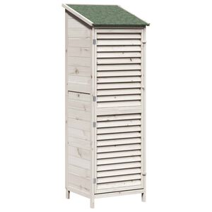 vidaXL Aiashed katusega Valge 59 x 56 x 176 cm Tugev kuusepuit