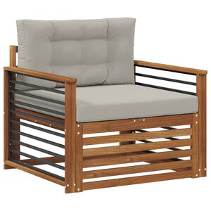 vidaXL V&auml;li diivanikomplekt Tugev akaatsiapuit ja pol&uuml;ester Neutraalne