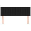 vidaXL voodipeatsid, must, 144x5x78/88 cm, kangas