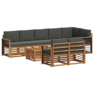vidaXL Diivanikomplektid 9 pcs Looduslik ja antriit Tugev akatsiapuu