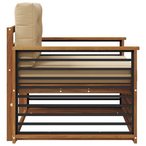 vidaXL V&auml;li diivanikomplekt Tugev akaatsiapuit ja pol&uuml;ester Neutraalne