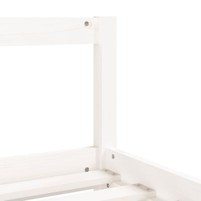 vidaXL lastevoodi raam sahtlitega, valge, 80 x 200 cm, männipuit