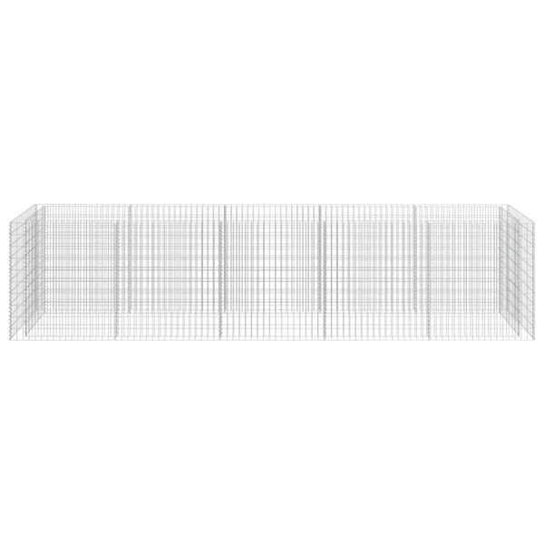 vidaXL gabioon-taimelava, tsingitud teras, 450 x 90 x 100 cm
