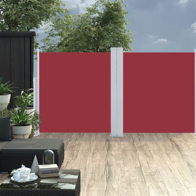 vidaXL lahtitõmmatav külgsein, punane, 117 x 600 cm
