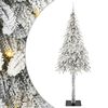 vidaXL J&otilde;ulupuu koos 300 LED-iga koos alusega Valge 210 cm PE ja teras
