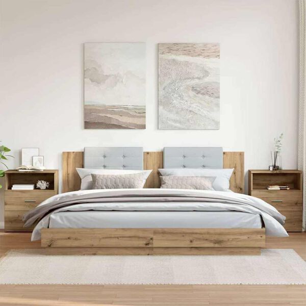 vidaXL öökapid 2 tk Artisan Oak 50x32x60cm tehispuit