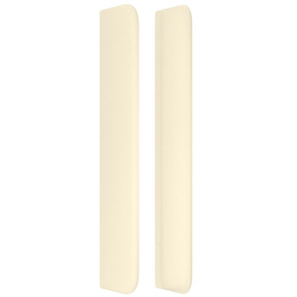 vidaXL voodipeats servadega, kreemjas, 103x16x118/128 cm, kunstnahk