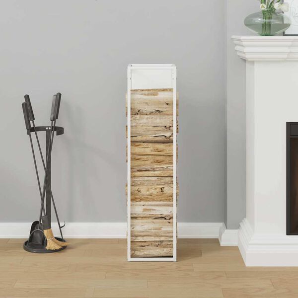 vidaXL K&uuml;ttepuurest valge 25x25x100 cm k&uuml;lmvaltsitud teras