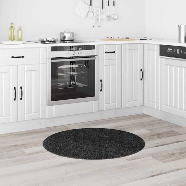 vidaXL Libisemisvastane Shaggy Vaip Tumehall 90 x 90 cm PP