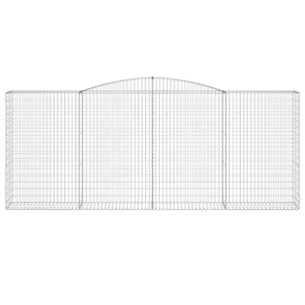 vidaXL kaarekujuline gabioonkorv, 400x50x160/180 cm, tsingitud raud