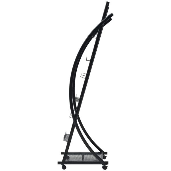 vidaXL ajakirjahoidja 40 x 32 x 131 cm, must, A4