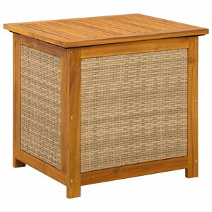 vidaXL Aia Salvestuskast 185 L Tugev akatsiapuu 60 x 50 x 56 cm Beež