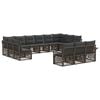 vidaXL Aia Diivanikomplekt 13 pcs Hall pol&uuml;rotang