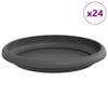 vidaXL Ringikujuline Lilletaldrik 24 tk Must &Oslash; 14 x 2 cm Plastmass