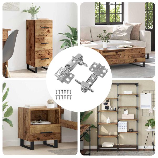 vidaXL Hing 2 pcs Nikkel 35 mm Raud