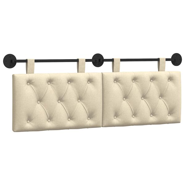 vidaXL Rippuv Peatoe Seinale kinnitatav cream 150 x 55 x 7 cm kangas