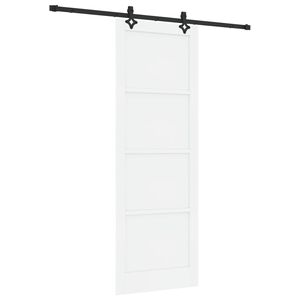 vidaXL Libisev uks Valge ja must 83 x 232 cm Toekas m&auml;nnipuit
