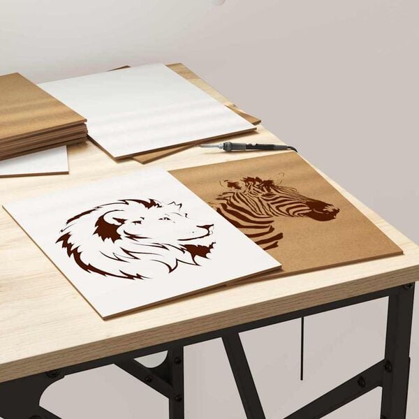 vidaXL Dekor Paneelid 50 pcs Valge 21 x 30 x 0,27 cm Tehispuit