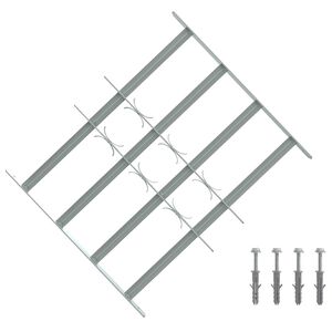 vidaXL Akna turvav&otilde;re 4 ristvartiga 3 pcs 430-740 mm Tsingitud teras