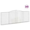 vidaXL kaarekujulised gabioonkorvid 9 tk, 400x30x140/160 cm, raud