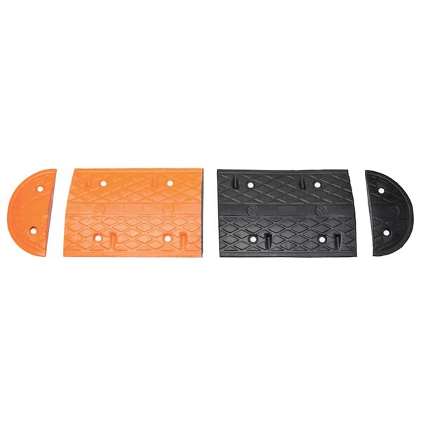 vidaXL kiiruset&otilde;ke, kollane ja must, 129 x 32,5 x 4 cm, kumm