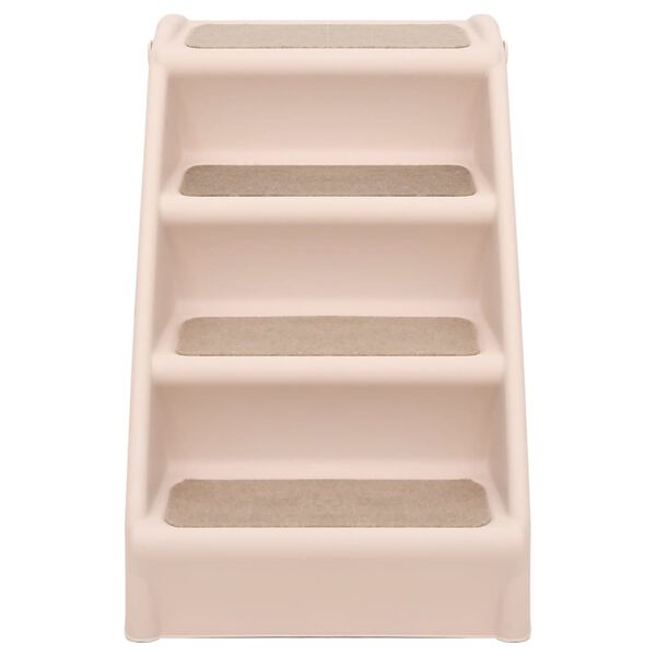 vidaXL kokkupandav koeratrepp, kreemjas 62 x 40 x 49,5 cm