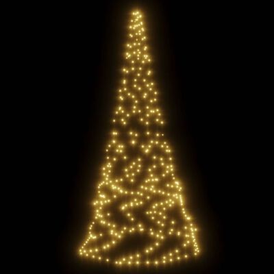 vidaXL jõulupuu vaiaga, soe valge, 200 LEDi, 180 cm