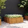 vidaXL taimekast, 100 x 100 x 36 cm, Corten-teras