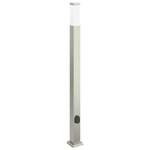 vidaXL pollarvalgusti pistikupesaga 110 cm roostevaba teras IP44