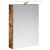 vidaXL Vannitoa peeglikapp riiuliga Suitsetatud tamm 50 x 14,5 x 70 cm