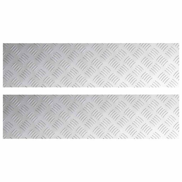 vidaXL Astme katte Ristk&uuml;lik 2 pcs H&otilde;bedane 100 x 25 cm Alumiinium