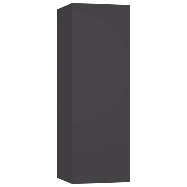 vidaXL 5-osaline telerikappide komplekt, hall, puitlaastplaat