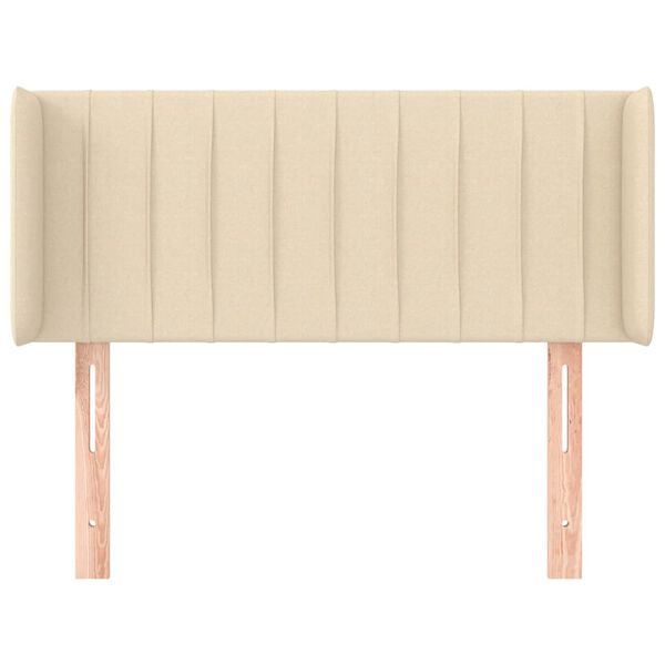 vidaXL voodipeats servadega, kreemjas, 93x16x78/88 cm, kangas