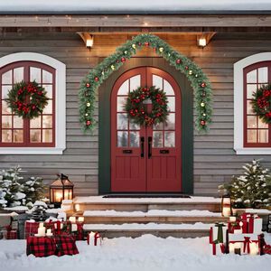 vidaXL j&otilde;ulukuulide ja LED-tuledega kaunistatud j&otilde;uluvanik 5 m