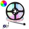vidaXL LED Ribad 12 pcs Must ja l&auml;bipaistev 2100 mm Vask ja plastik