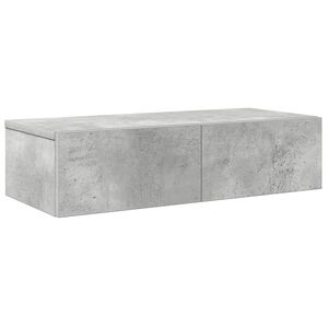 vidaXL seinariiul sahtlitega, betoonhall, 60 x 26,5 x 15 cm, tehispuit