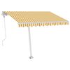 vidaXL iseseisev automaatne varikatus 350x250cm cm, kollane/valge