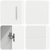 vidaXL K&otilde;ide riiuliga uksega Valge 88,5 x 30,5 x 55,5 cm Tehispuit