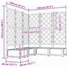 vidaXL Aia istutuspot 5 pcs Helehall 120 x 120 x 125,5 cm Teras
