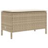 vidaXL Aia jalatoed padjaga Beez ja koor 80 x 38 x 42 cm PE rattan