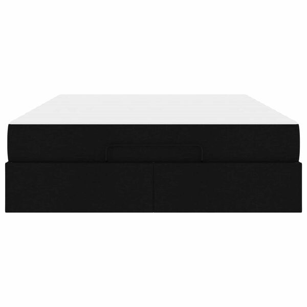 vidaXL Voodiraam madratsiga madratsiga 2 pcs Must kangas