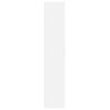 vidaXL Kinga kapp riiuliga uksega Valge 80 x 35.5 x 180 cm Tehispuit