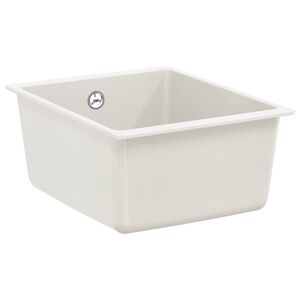 vidaXL Kraan Valge 370 x 460 mm 80% Kvarts ja 20% Vaik